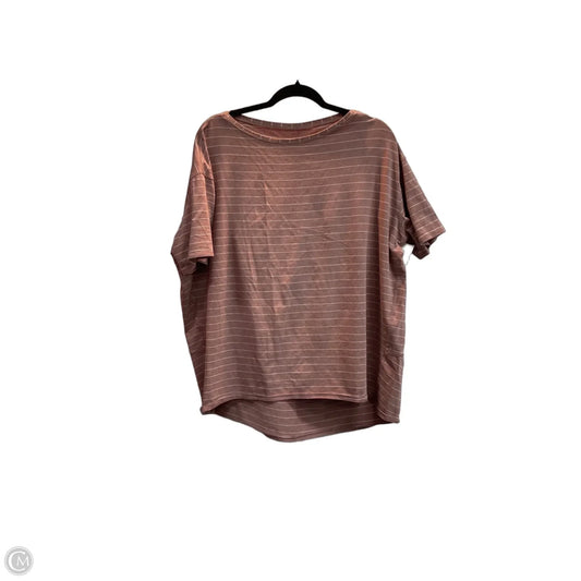 Athletic Top Short Sleeve By Lululemon In Pink, Size: Xl