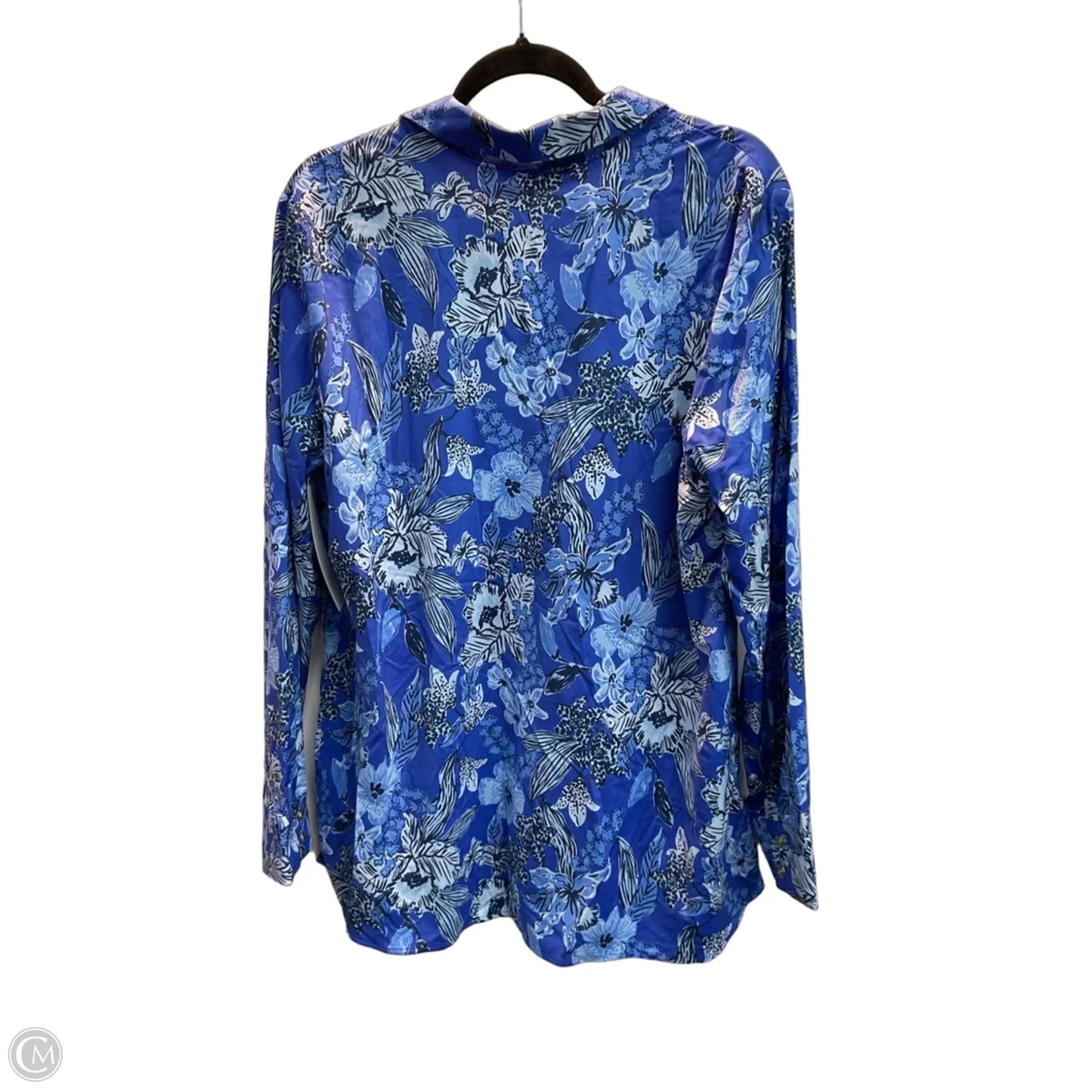 Blouse Designer By Lilly Pulitzer In Blue, Size: Xl