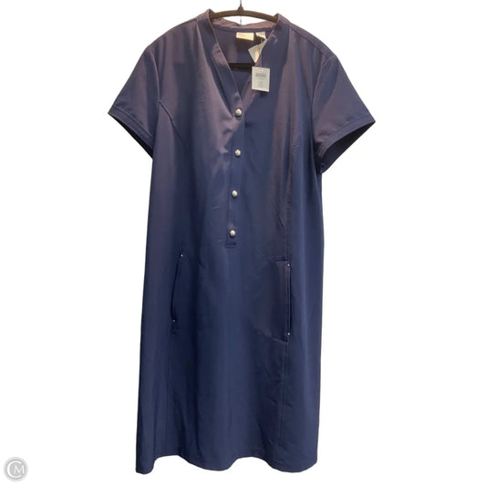 Dress Casual Midi By Chicos In Navy, Size: L