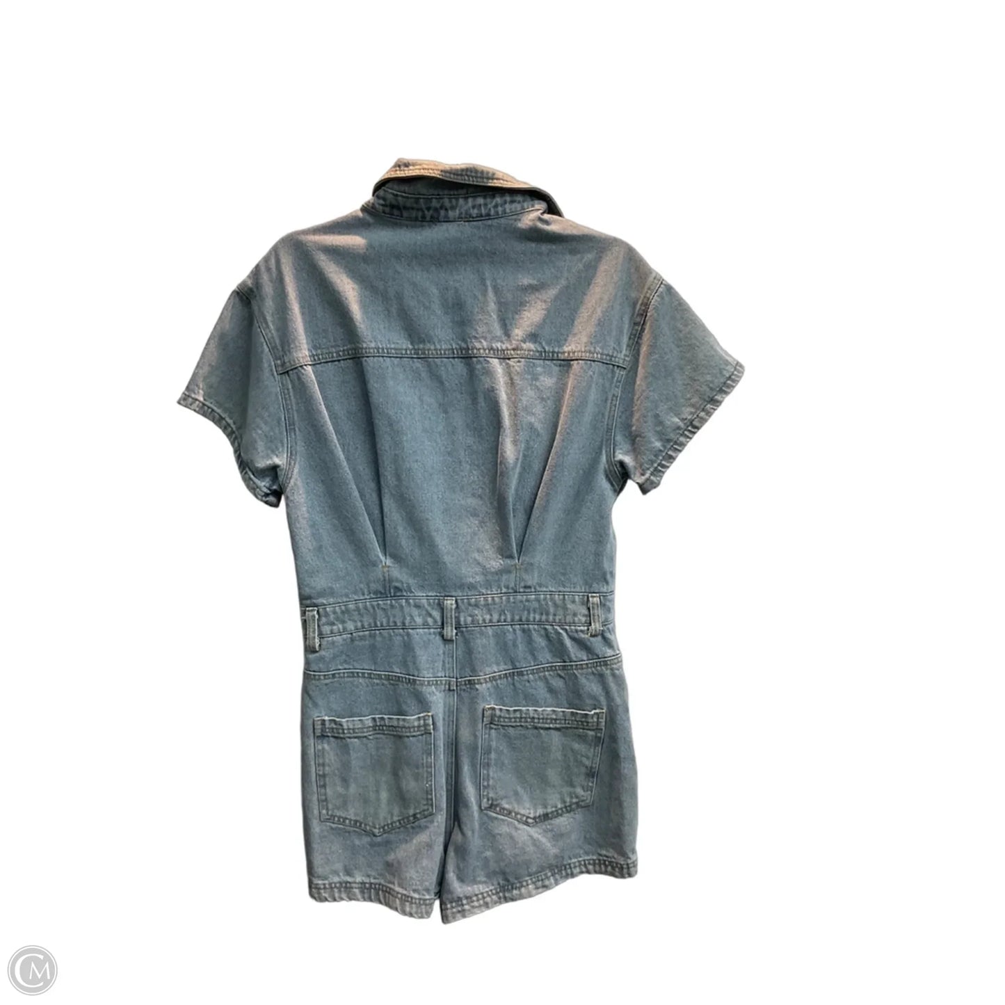 Romper By Geegee In Blue Denim, Size: S