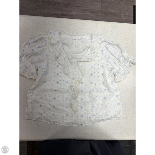 Blouse Short Sleeve By Lc Lauren Conrad In White, Size: Lp