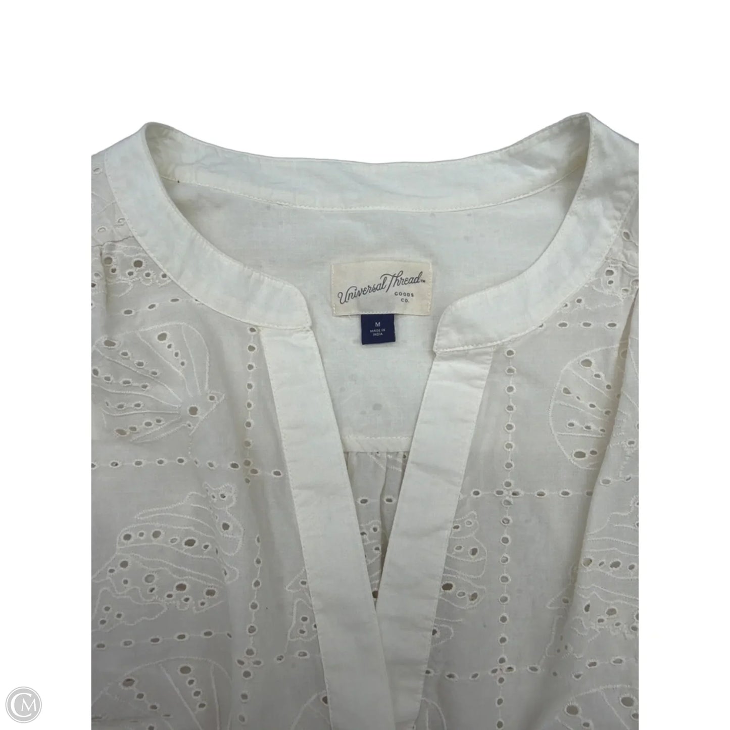 Blouse Long Sleeve By Universal Thread In Cream, Size: M