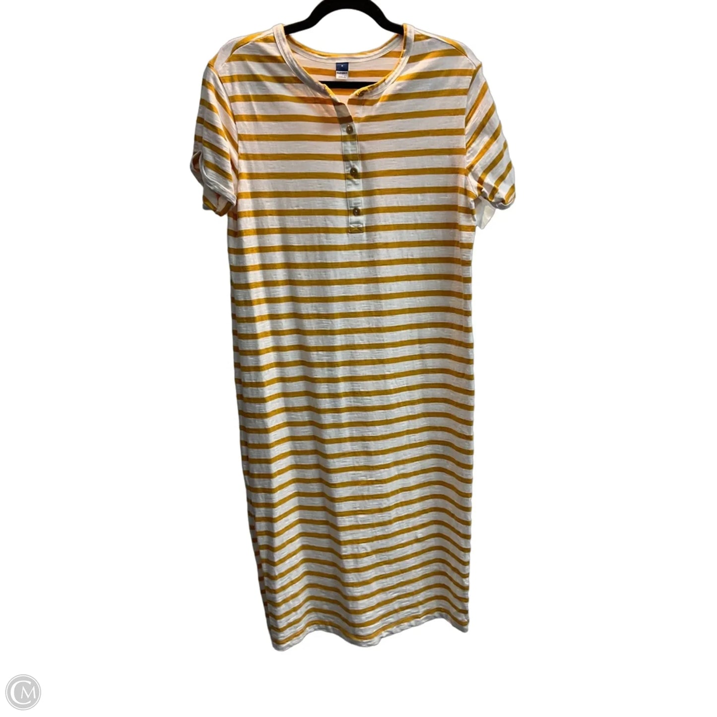 Dress Casual Midi By Old Navy In Striped Pattern, Size: M
