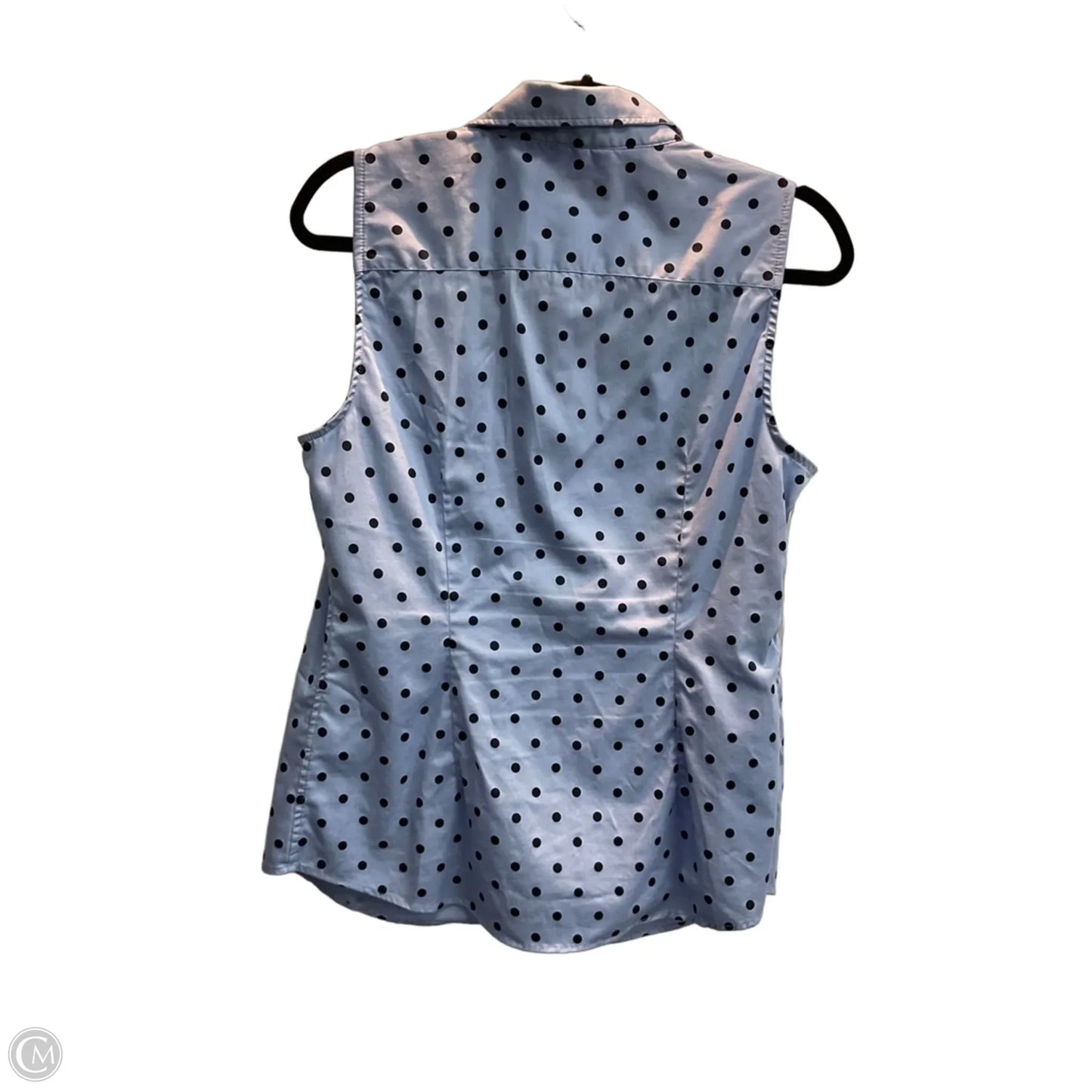 Blouse Sleeveless By Banana Republic In Polkadot Pattern, Size: M