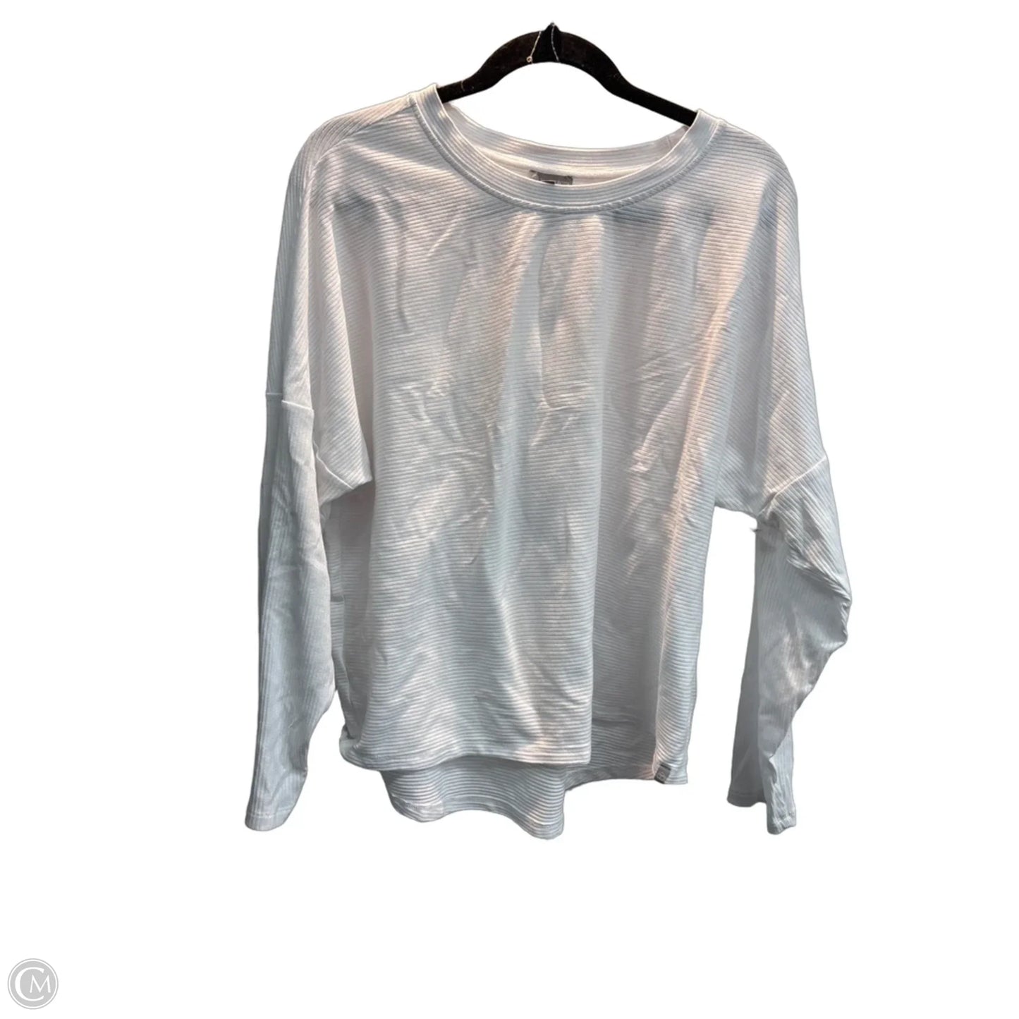 Top Long Sleeve Basic By Talbots In White, Size: L