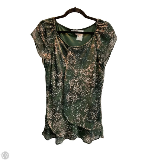 Top Short Sleeve By Roz And Ali In Green, Size: L