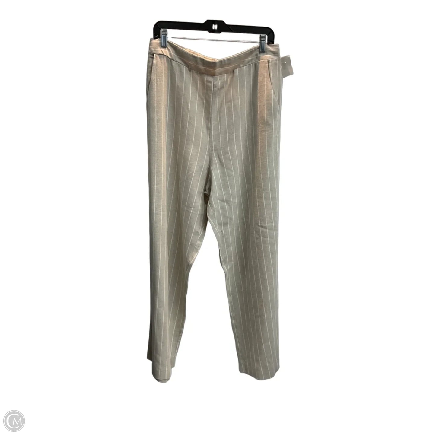 Pants Linen By H For Halston In Striped Pattern, Size: 12