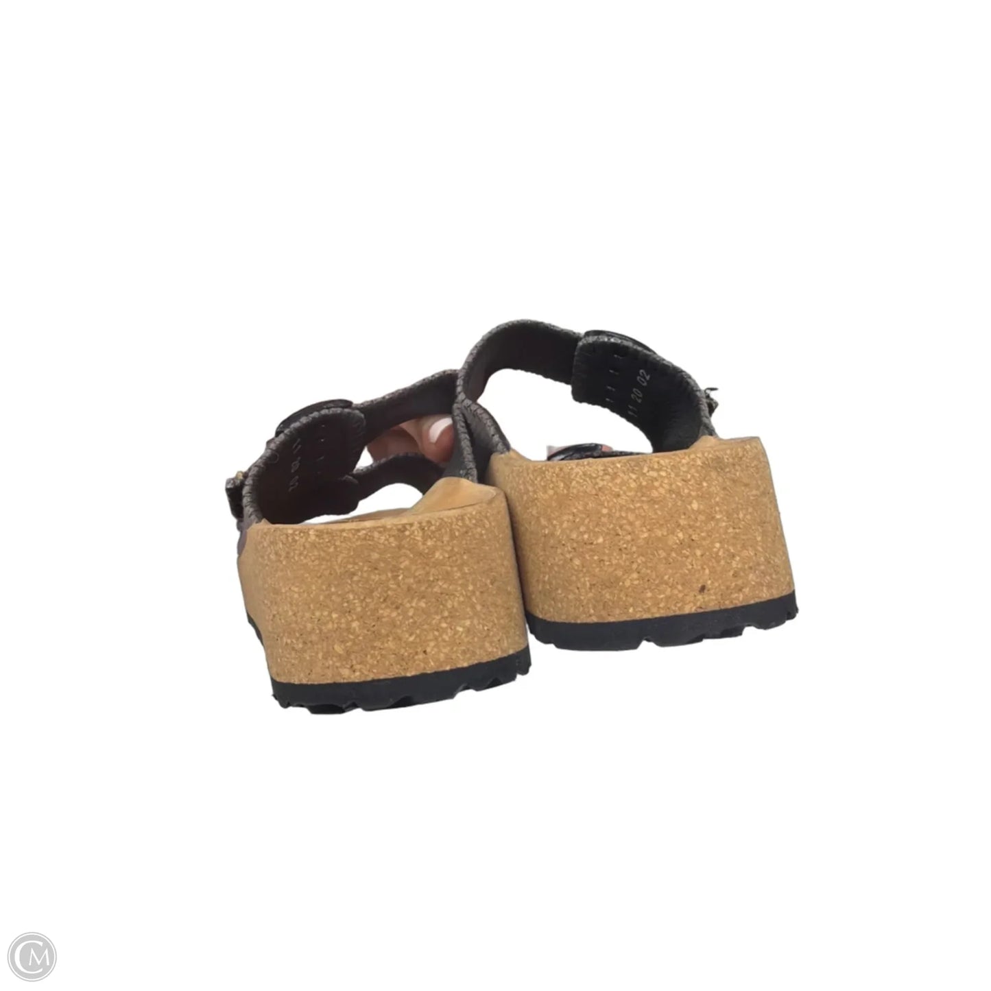 Sandals Heels Platform By Birkenstock In Grey, Size: 8