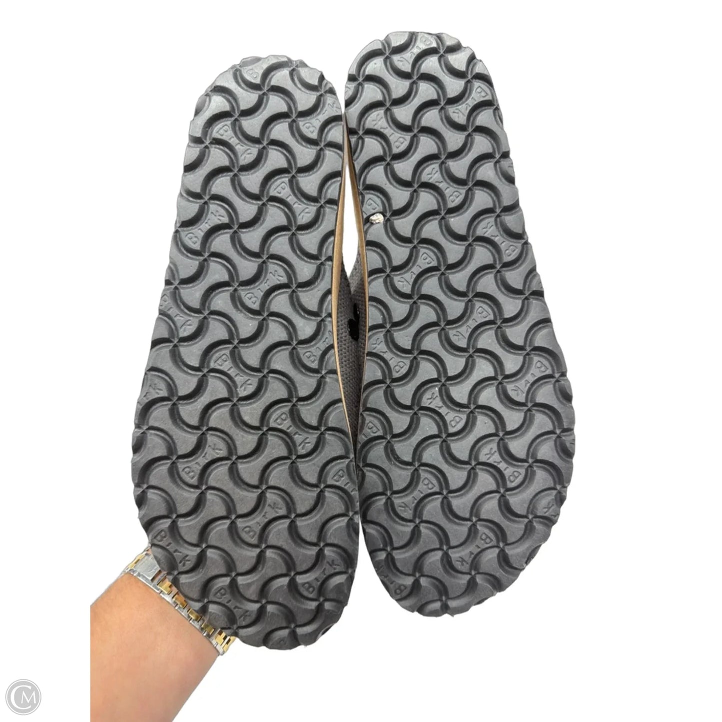 Sandals Heels Platform By Birkenstock In Grey, Size: 8