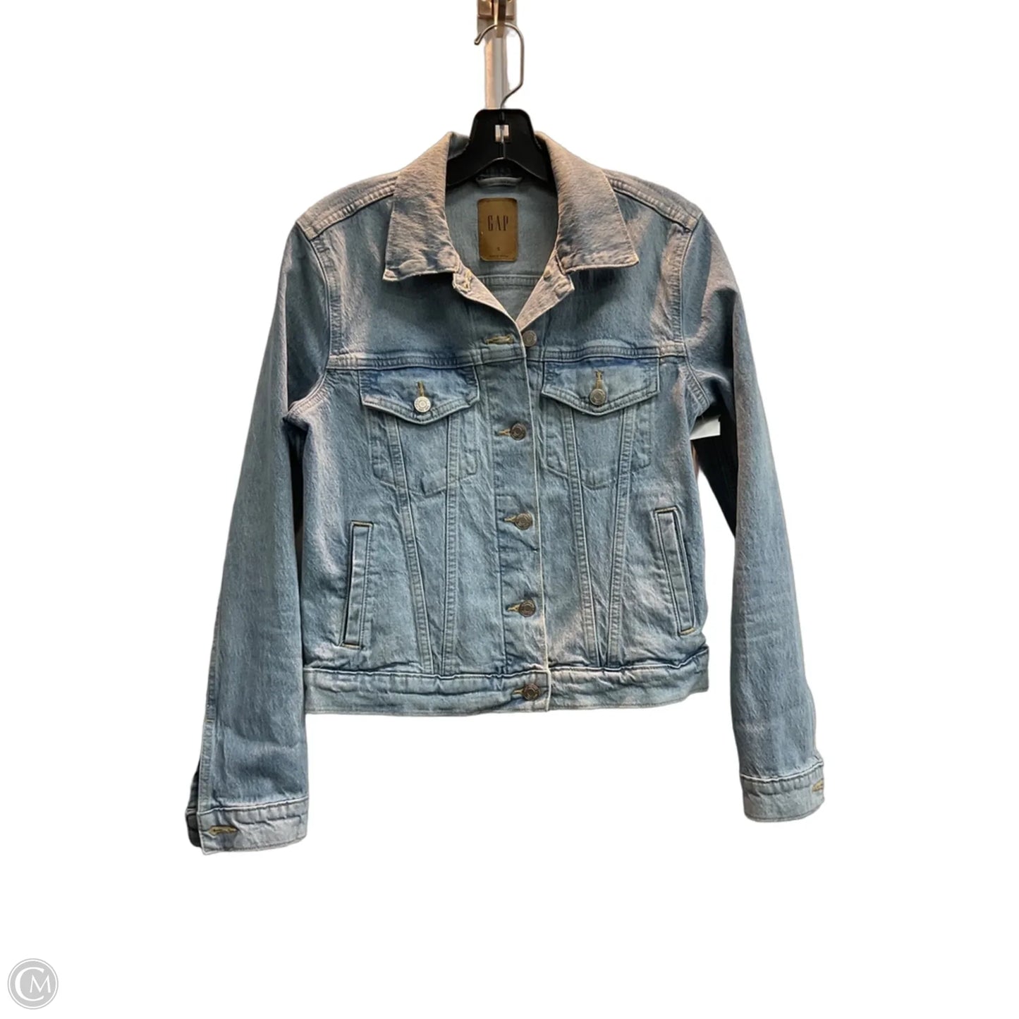 Jacket Denim By Gap In Blue Denim, Size: S