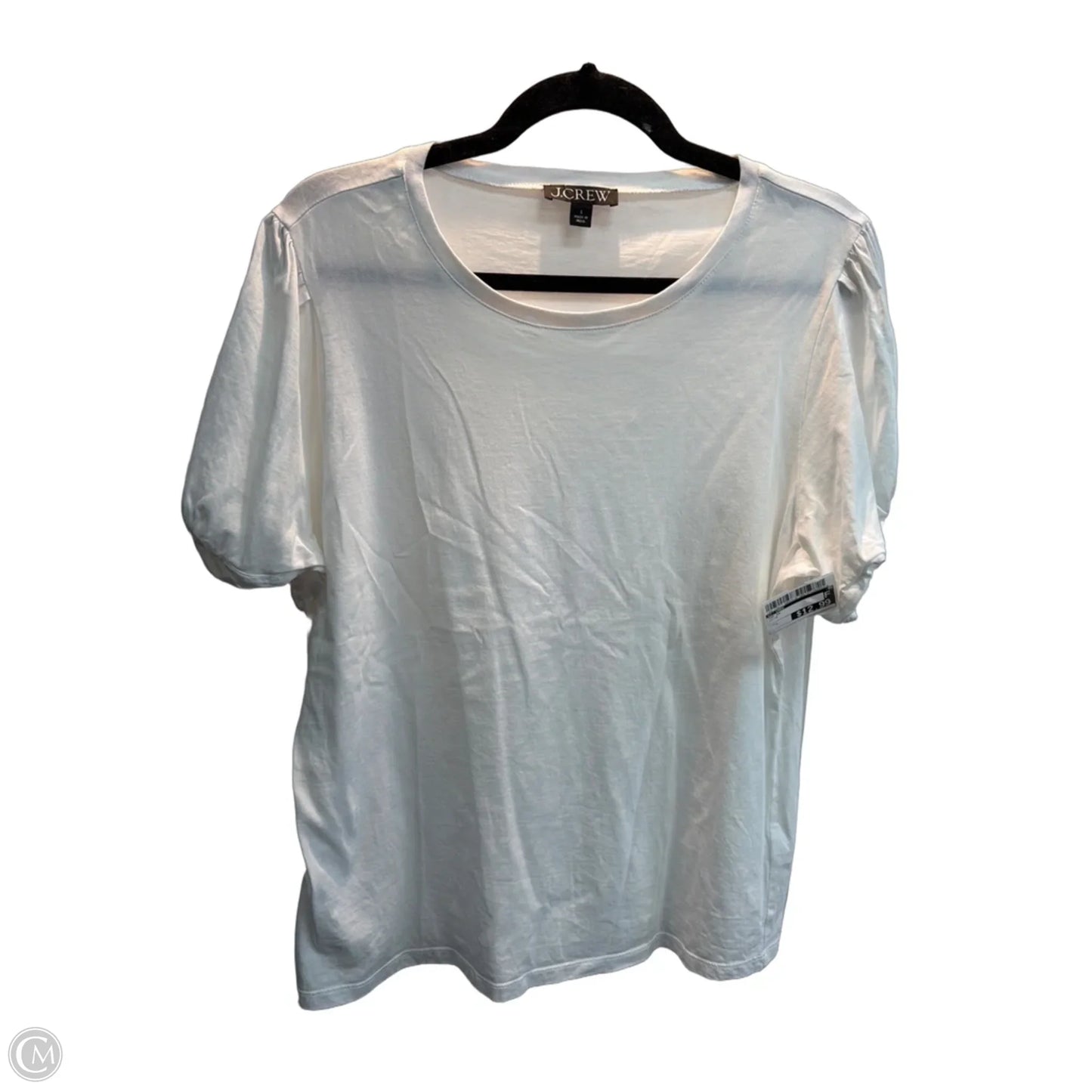 Top Short Sleeve By J. Crew In White, Size: L