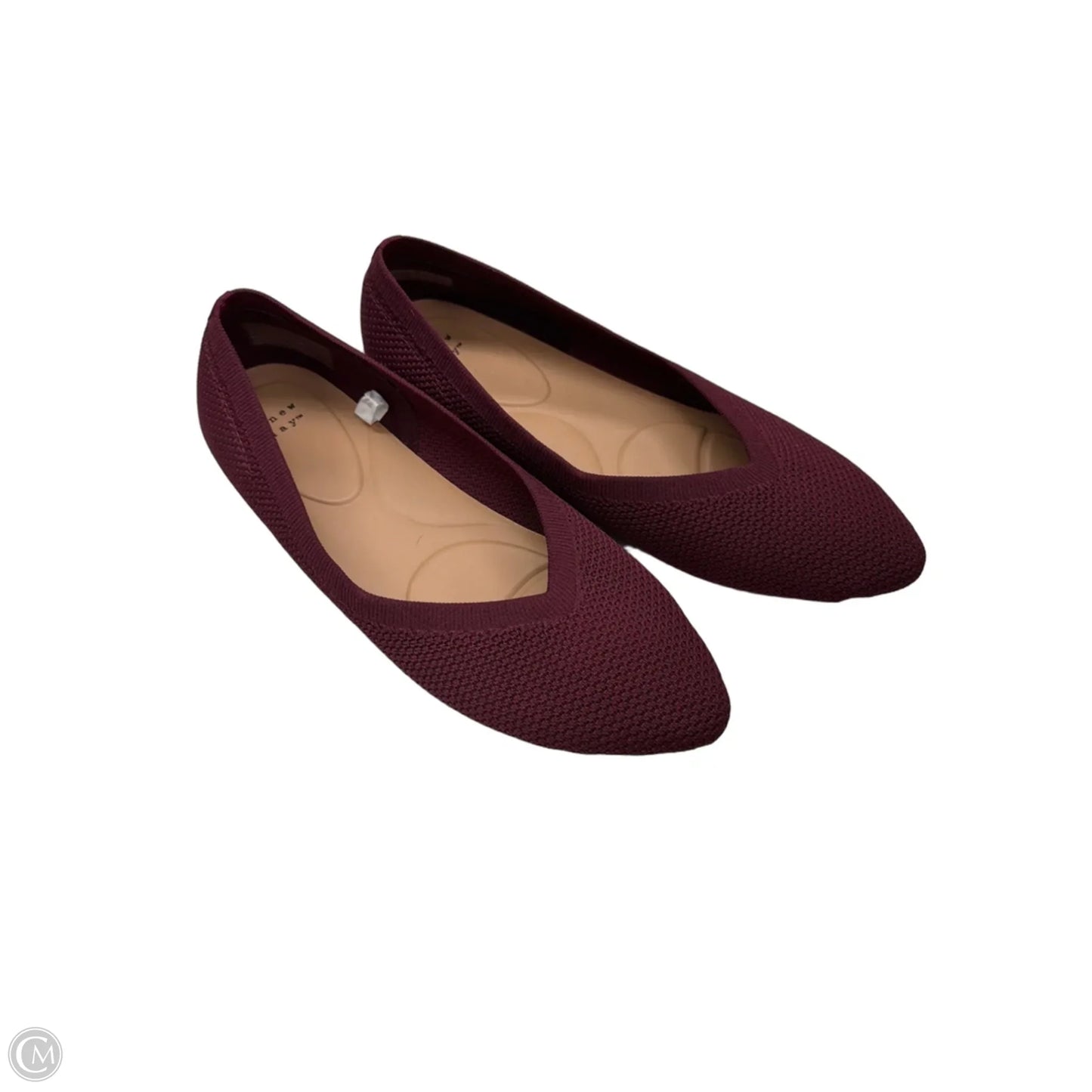 Shoes Flats By A New Day In Maroon, Size: 11