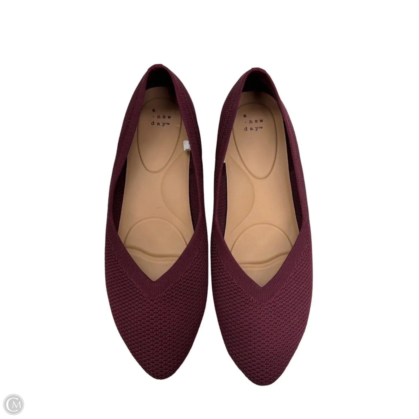 Shoes Flats By A New Day In Maroon, Size: 11
