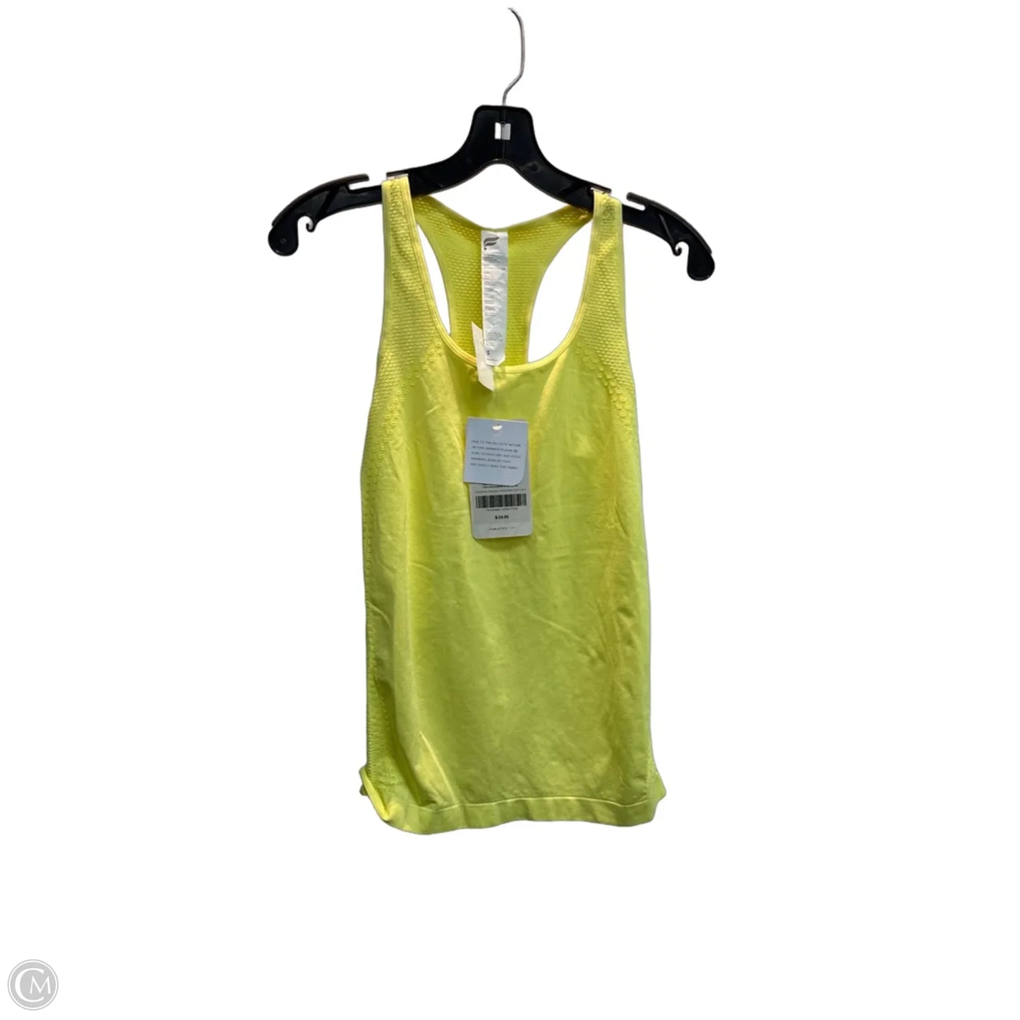 Athletic Tank Top By Fabletics In Chartreuse, Size: S