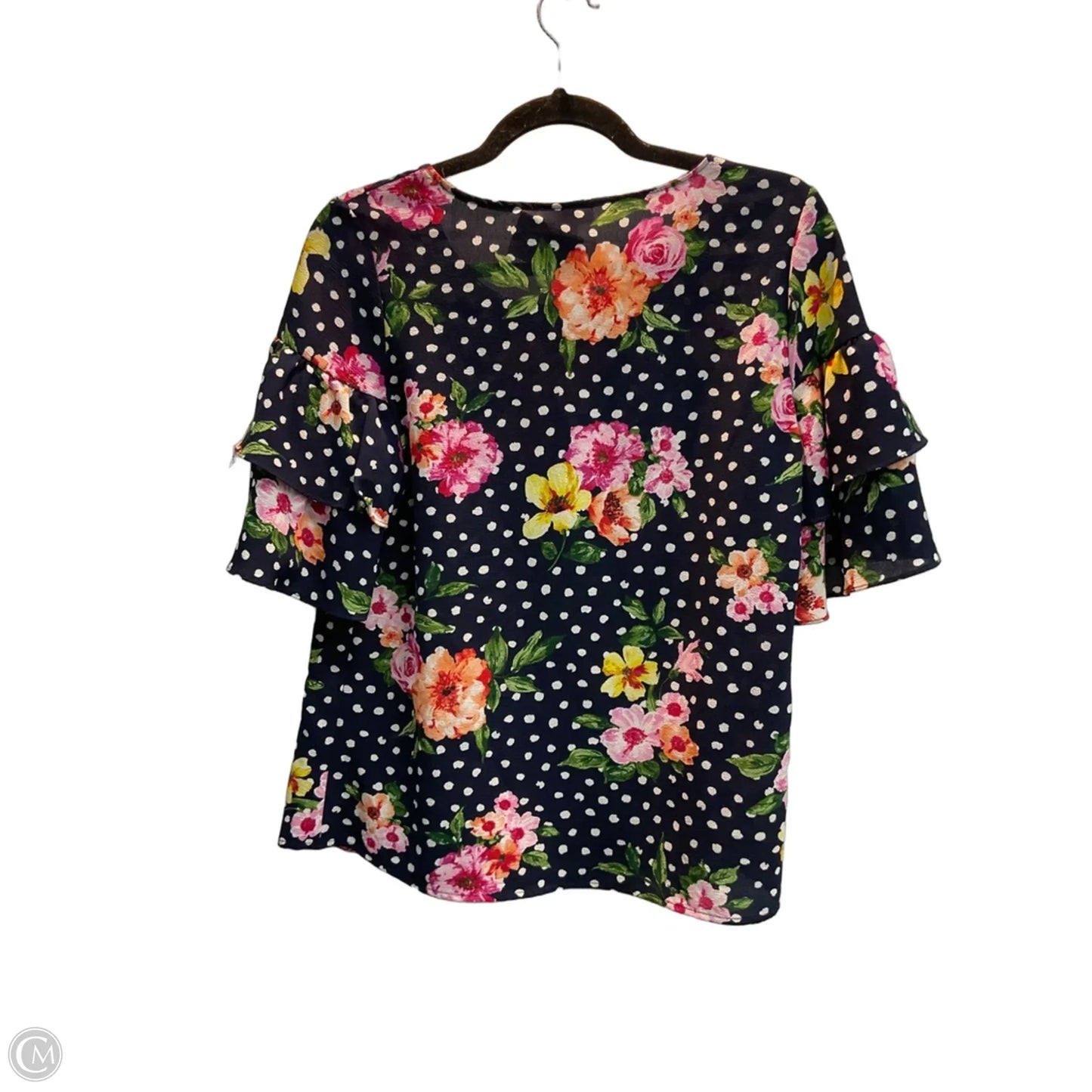 Top Short Sleeve By Clothes Mentor In Floral Print, Size: S