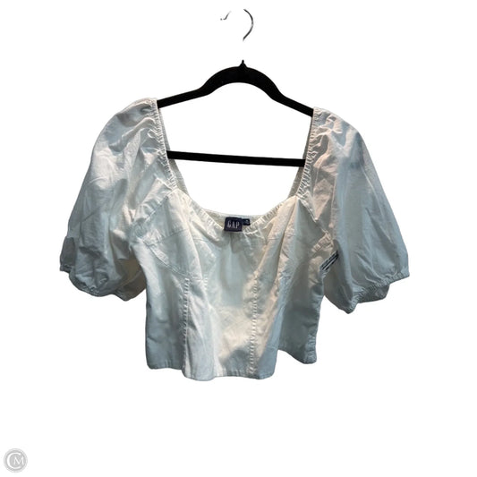 Top Short Sleeve By Gap In White, Size: Xl