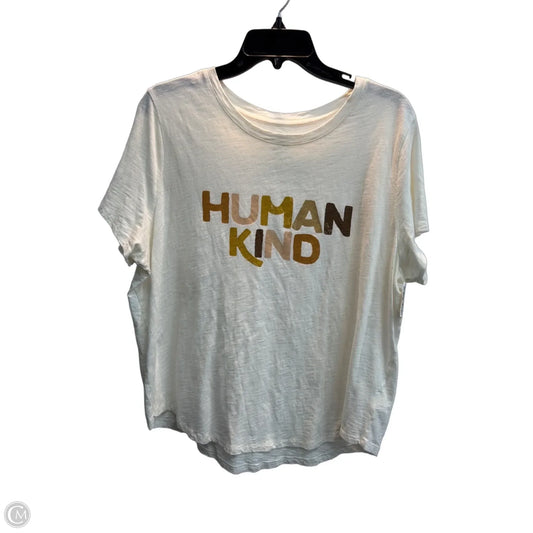 Top Short Sleeve Basic By Old Navy In Cream, Size: Xl