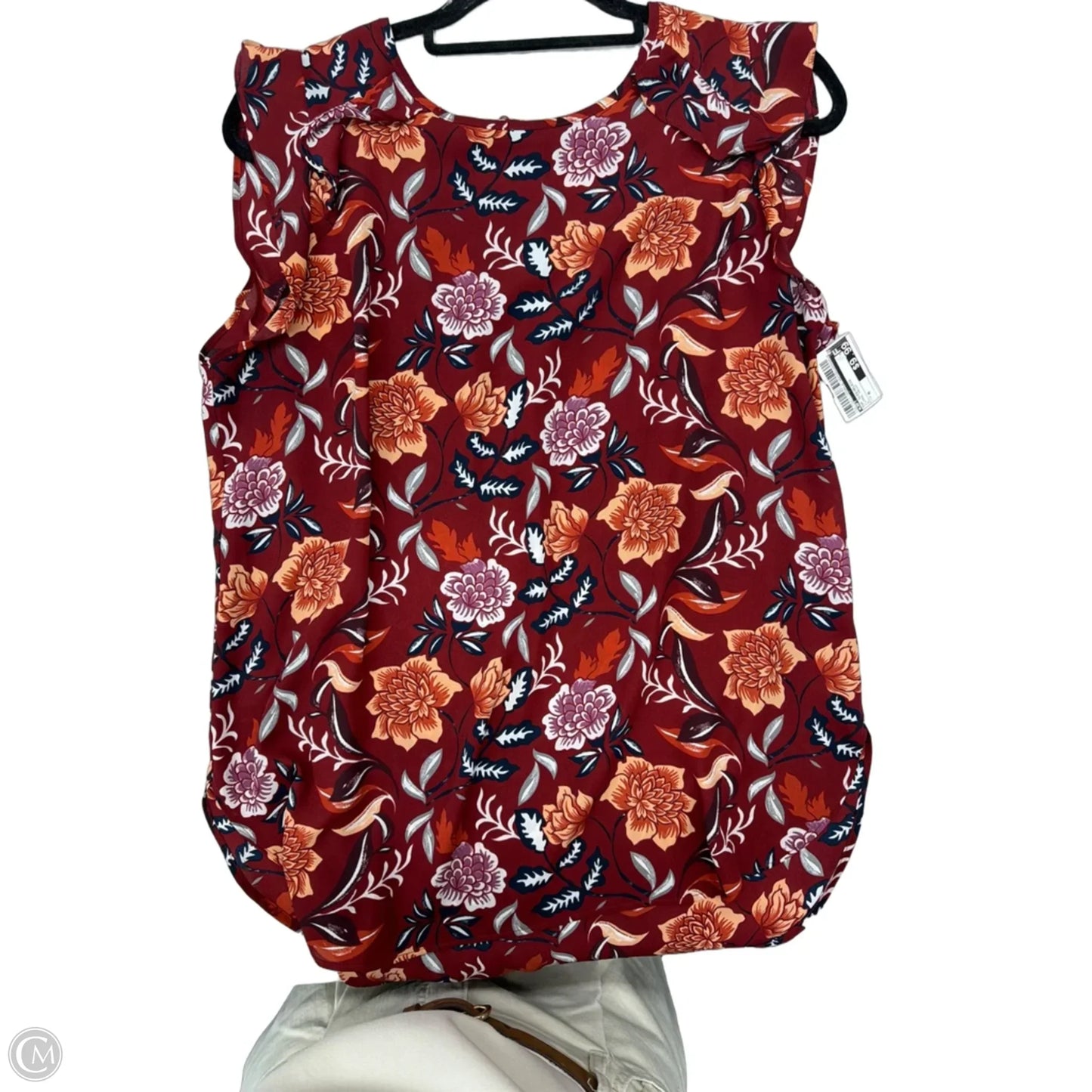 Top Sleeveless By Loft In Floral Print, Size: M