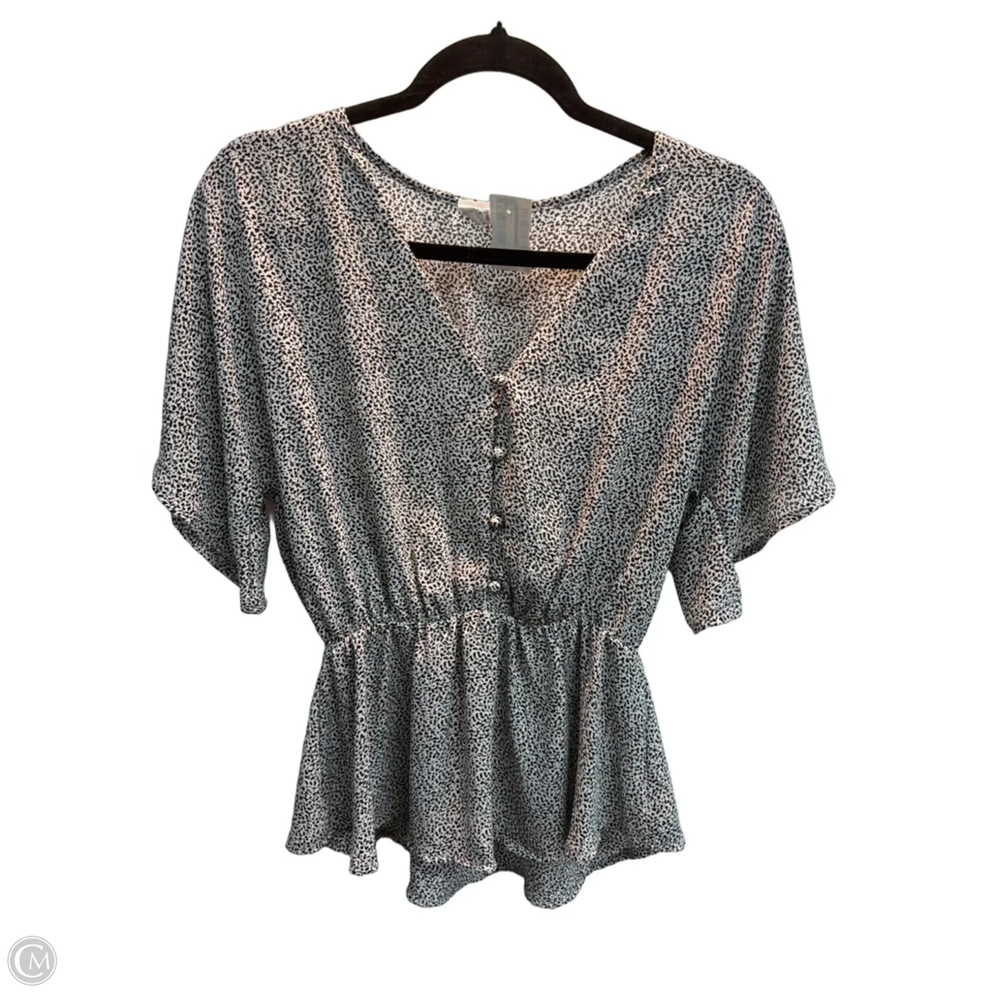 Top Short Sleeve By Sienna Sky In Black & White, Size: M