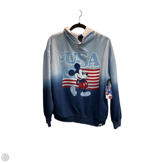 Sweatshirt Hoodie By Disney In Blue, Size: S