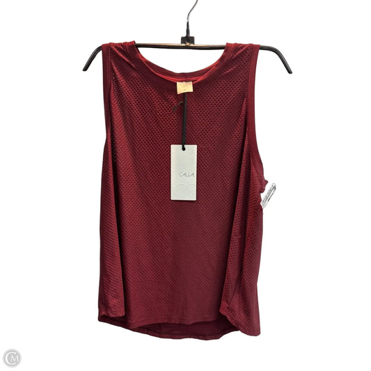 Athletic Tank Top By Calia In Maroon, Size: Xl