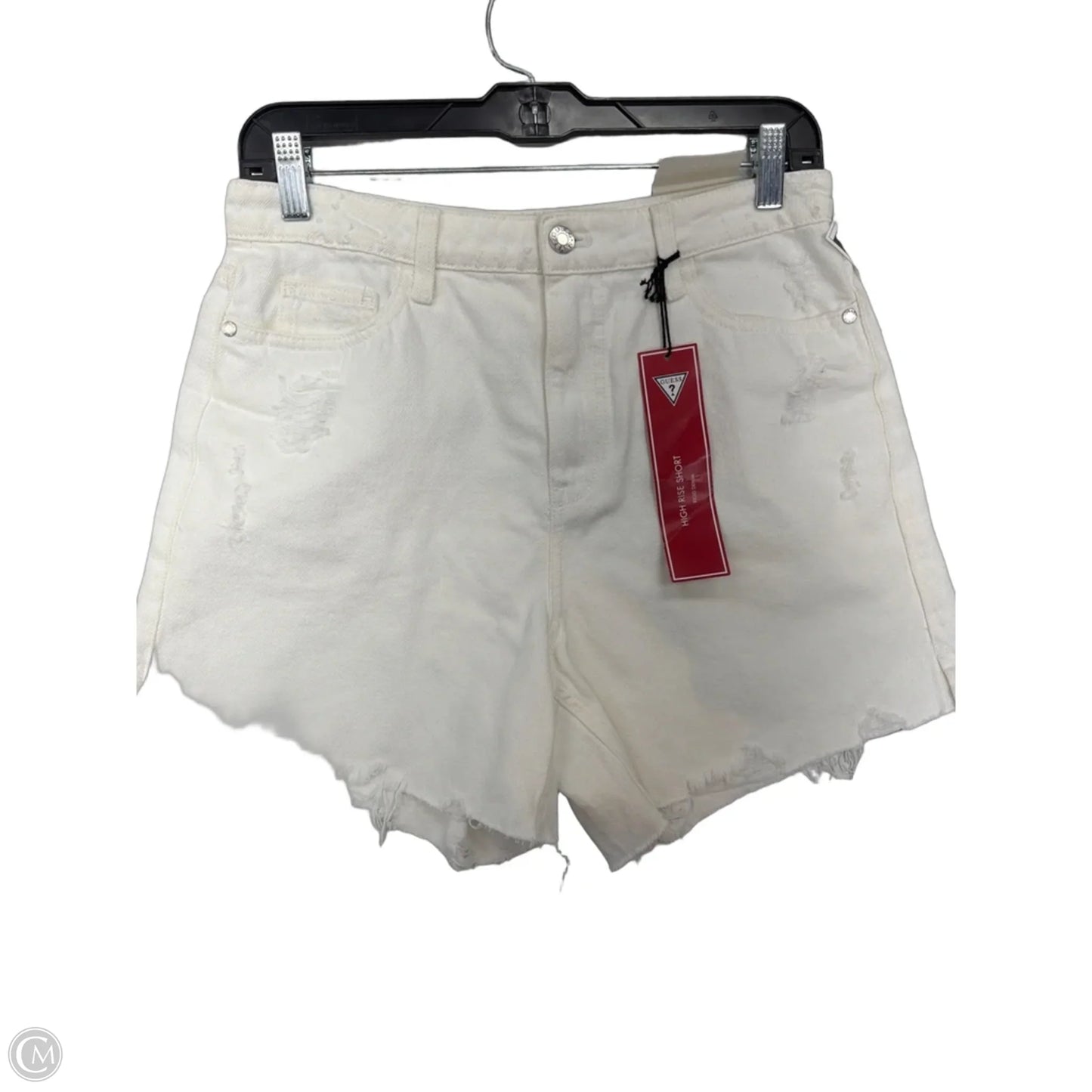 Shorts By Guess In White Denim, Size: 8
