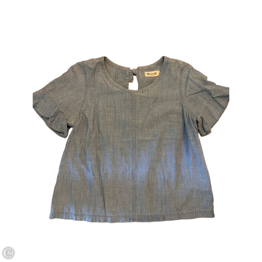 Top Short Sleeve By Madewell In Blue Denim, Size: L