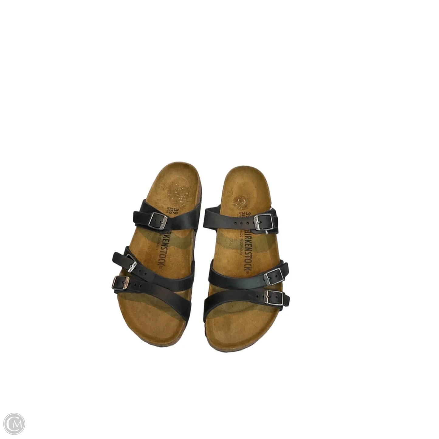 Sandals Flats By Birkenstock In Black, Size: 8