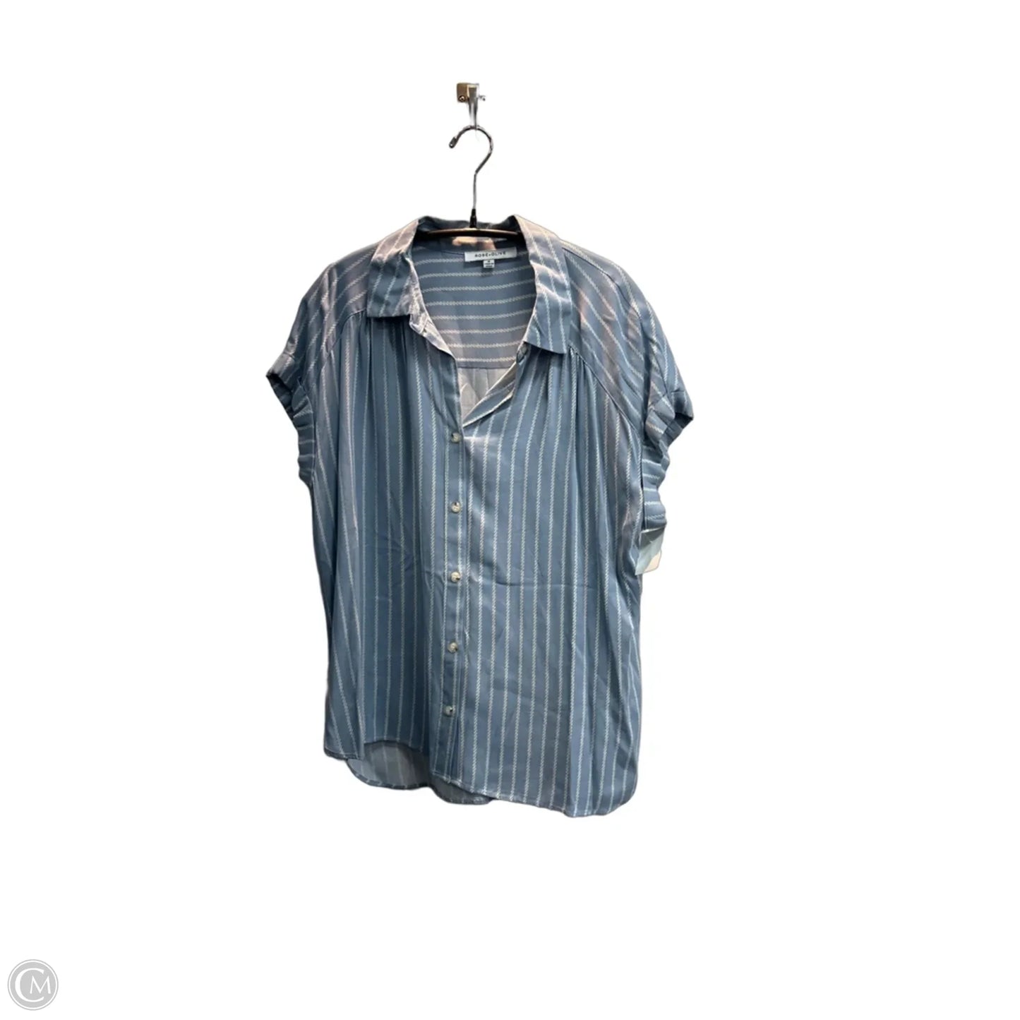 Top Short Sleeve By Rose And Olive In Striped Pattern, Size: M