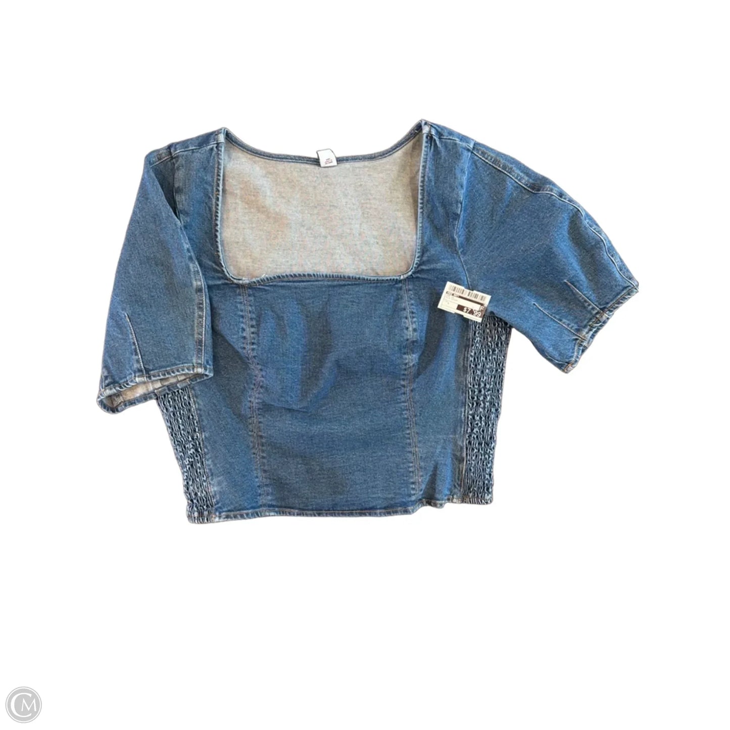 Top Short Sleeve By Old Navy In Blue Denim, Size: L