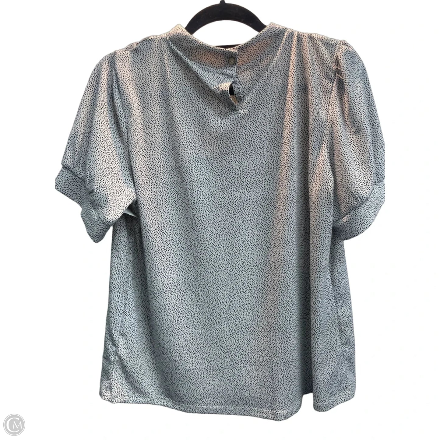Top Short Sleeve By Adrianna Papell In Polkadot Pattern, Size: L