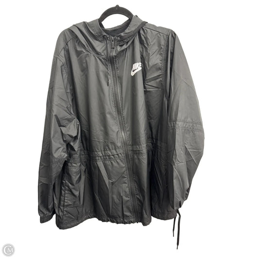 Athletic Jacket By Nike In Black, Size: 3x