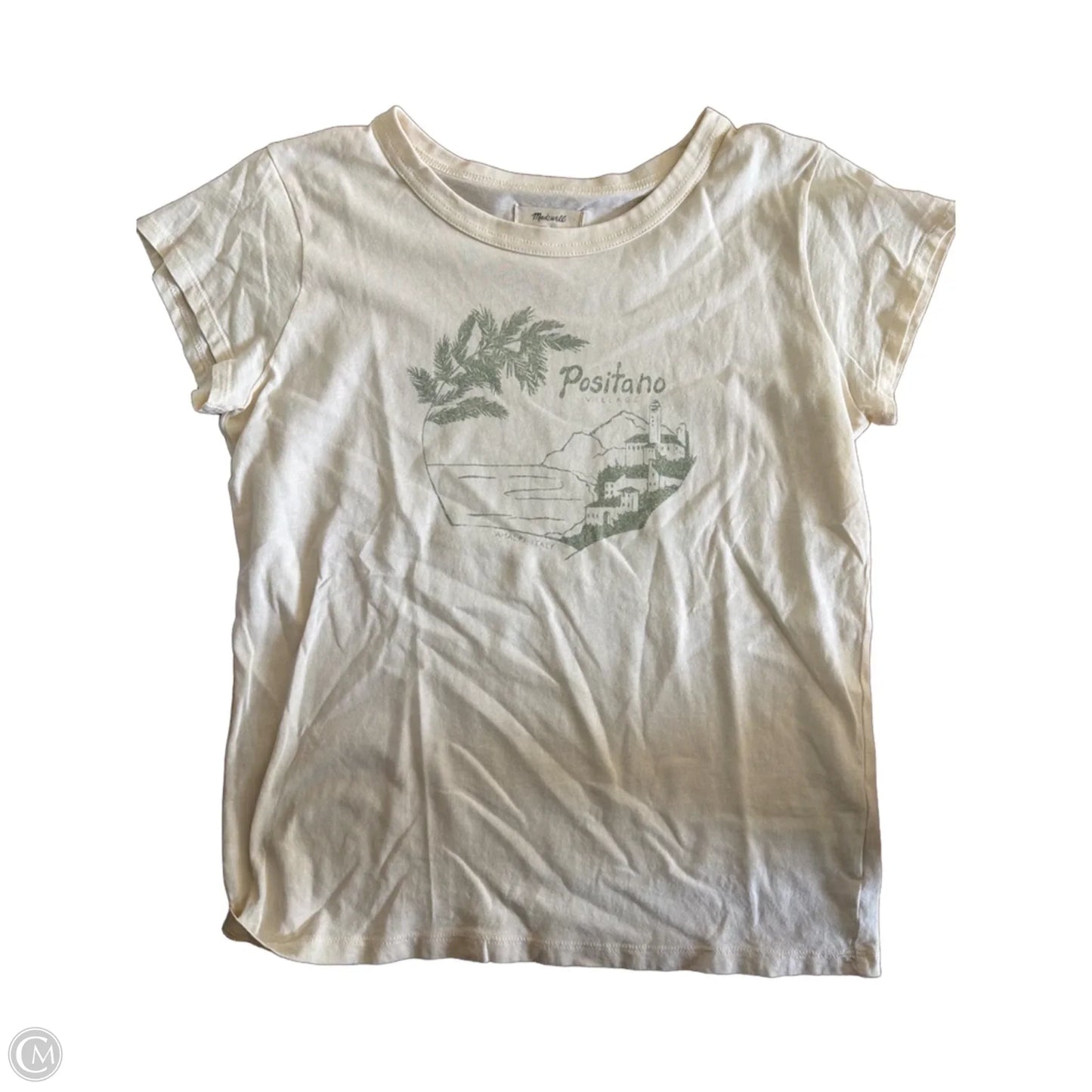 Top Short Sleeve Basic By Madewell In Cream, Size: S