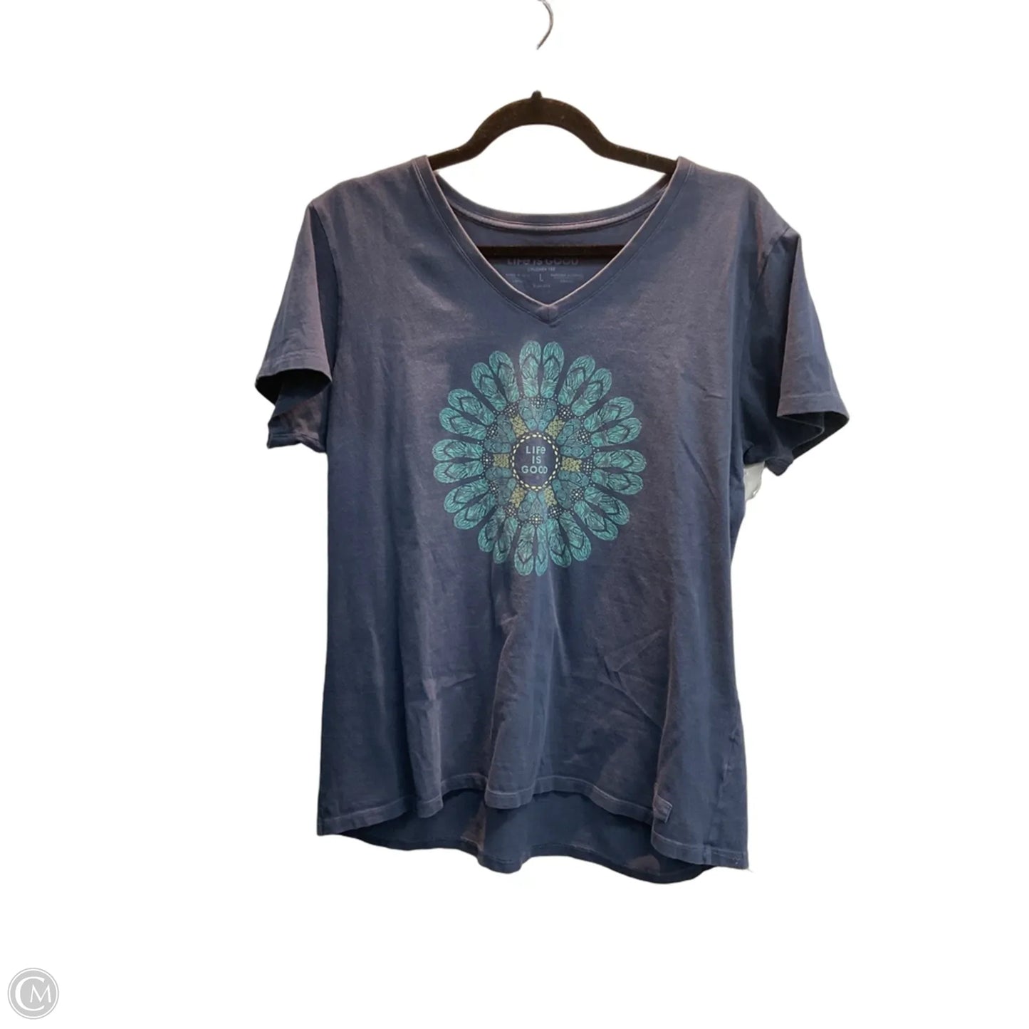 Top Short Sleeve Basic By Life Is Good In Navy, Size: L