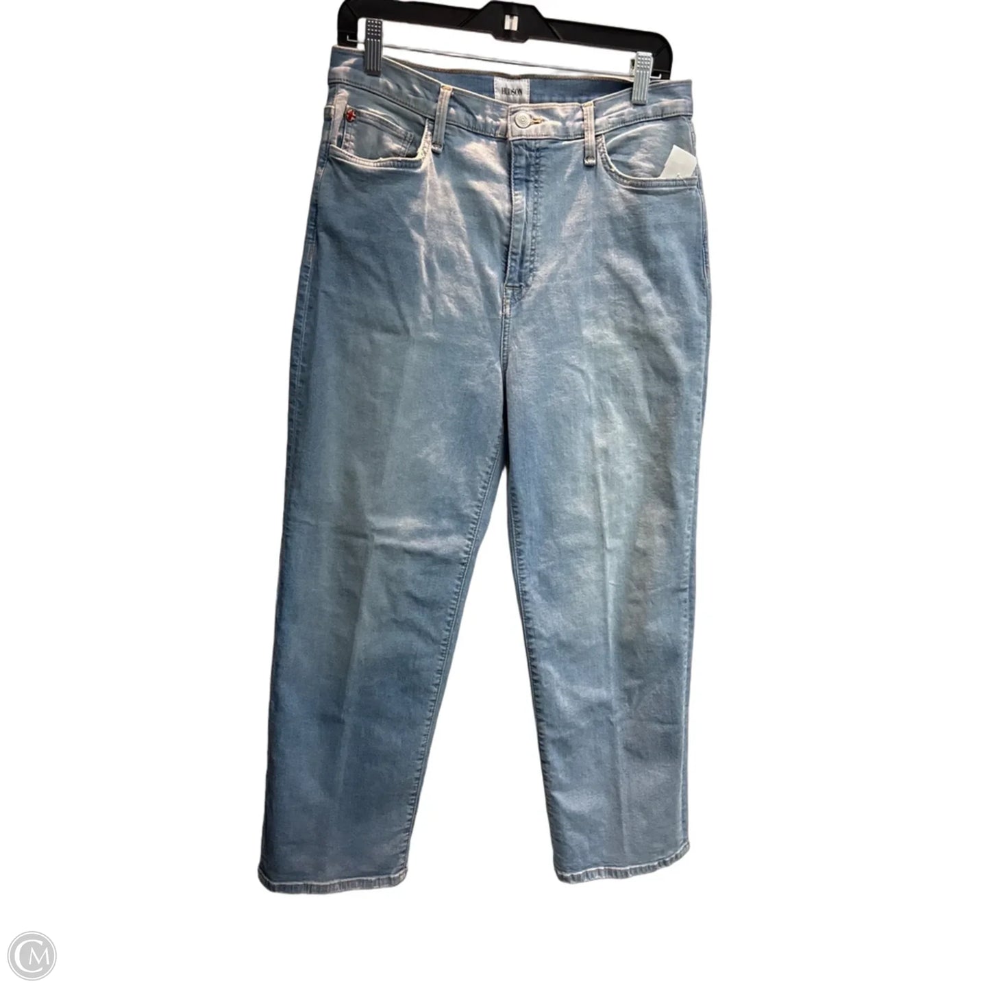 Jeans Straight By Hudson In Blue Denim, Size: 10