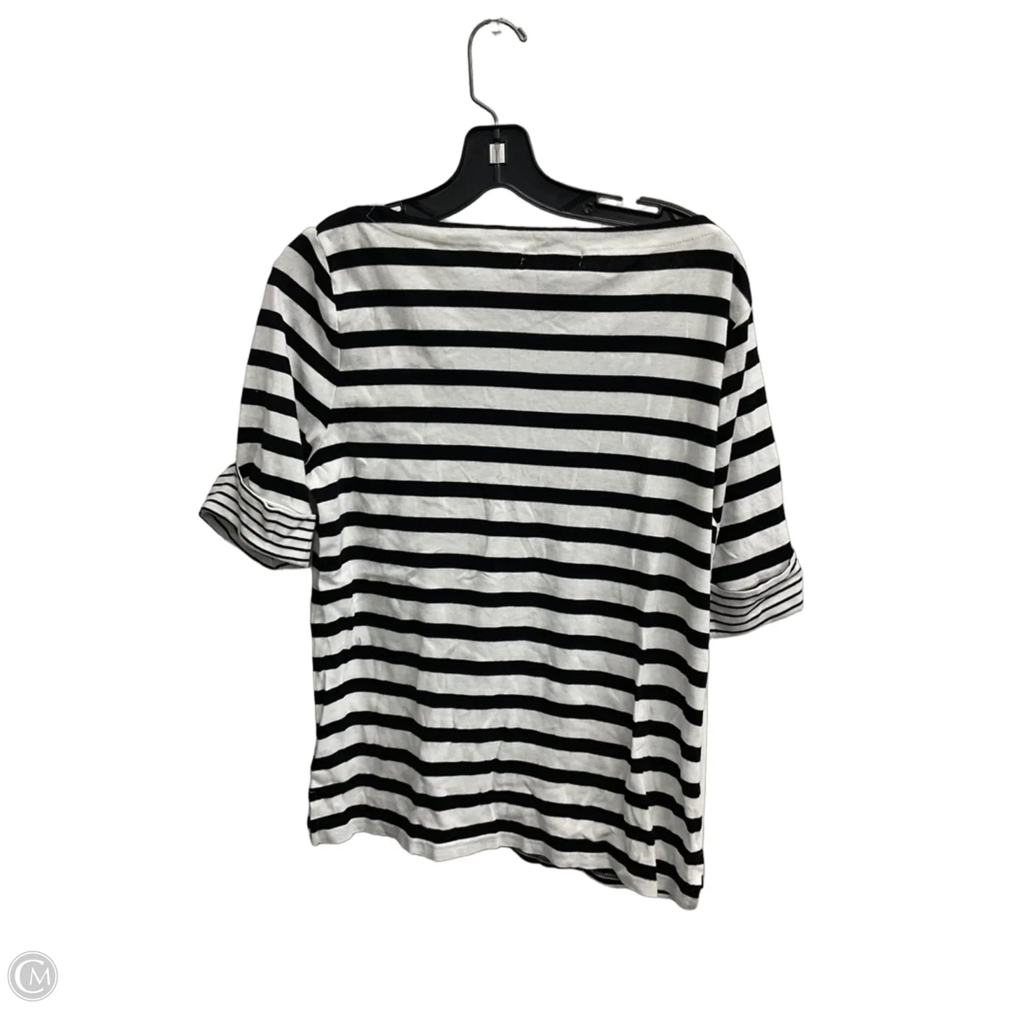 Top Short Sleeve By Lauren By Ralph Lauren In Striped Pattern, Size: Xl