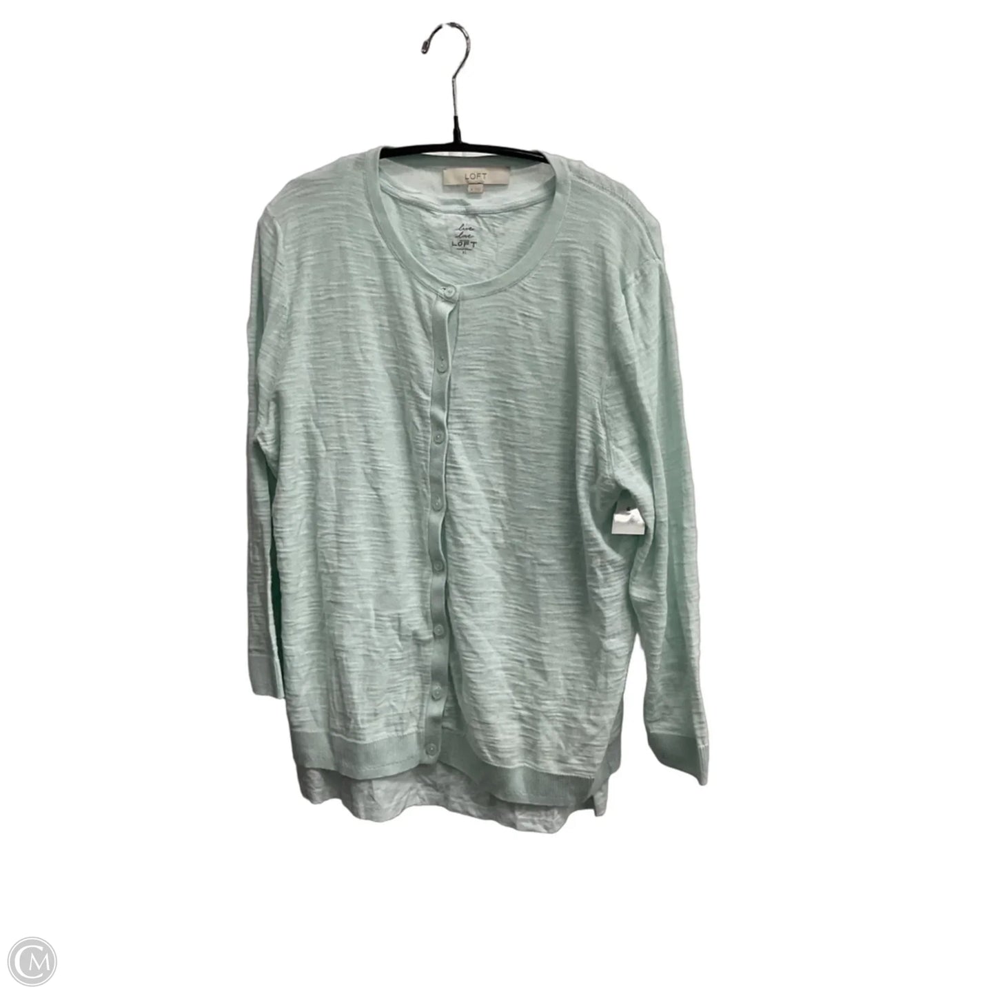 Top 2pc Long Sleeve By Loft In Aqua, Size: Xl