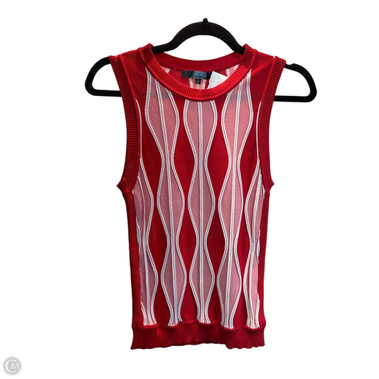 Top Sleeveless By Eva Franco In Pink & Red, Size: S
