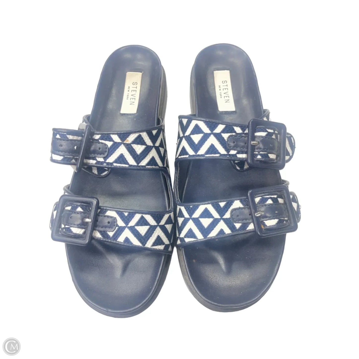 Sandals Flats By Steve Madden In Navy, Size: 7.5