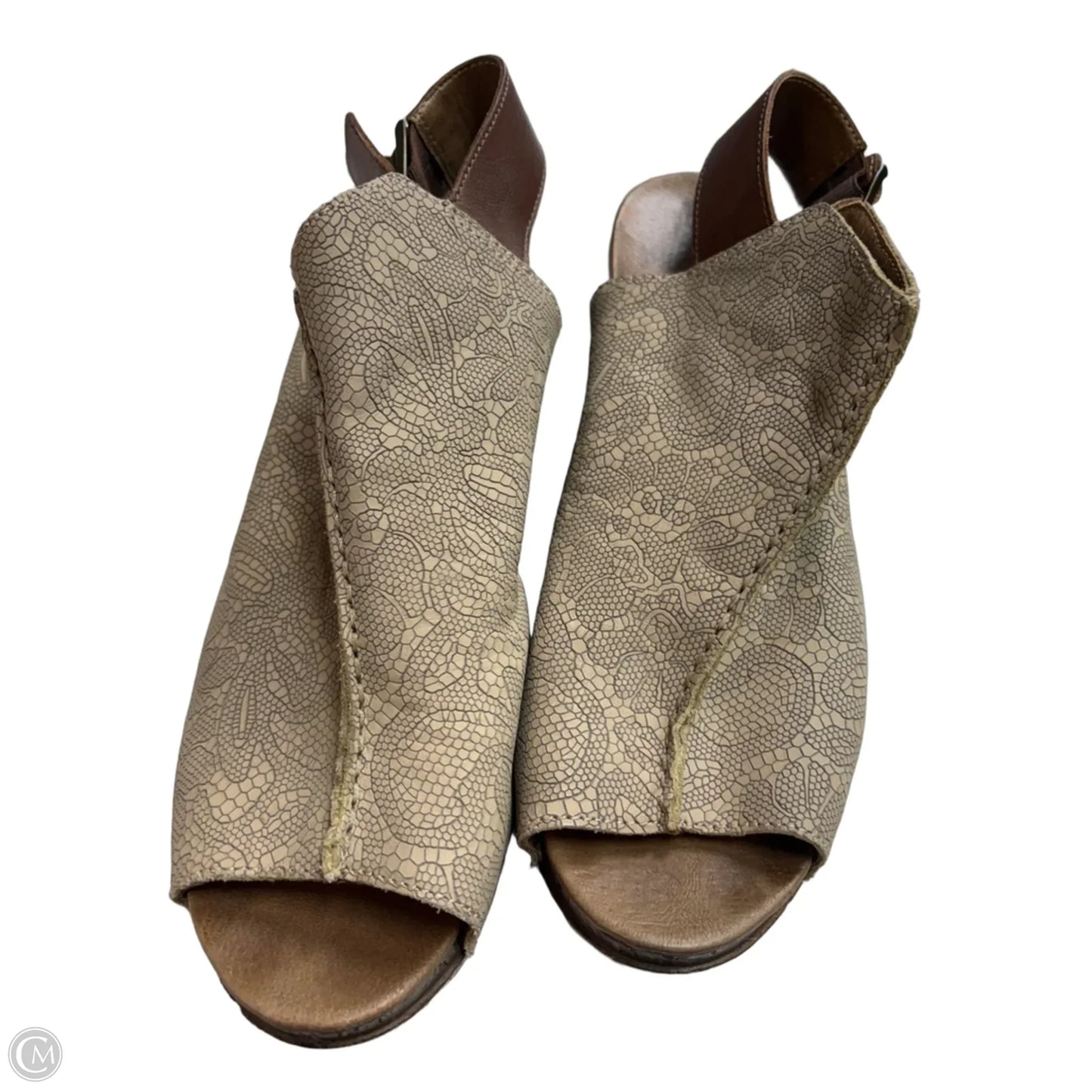 Sandals Heels Block By Dansko In Tan, Size: 9