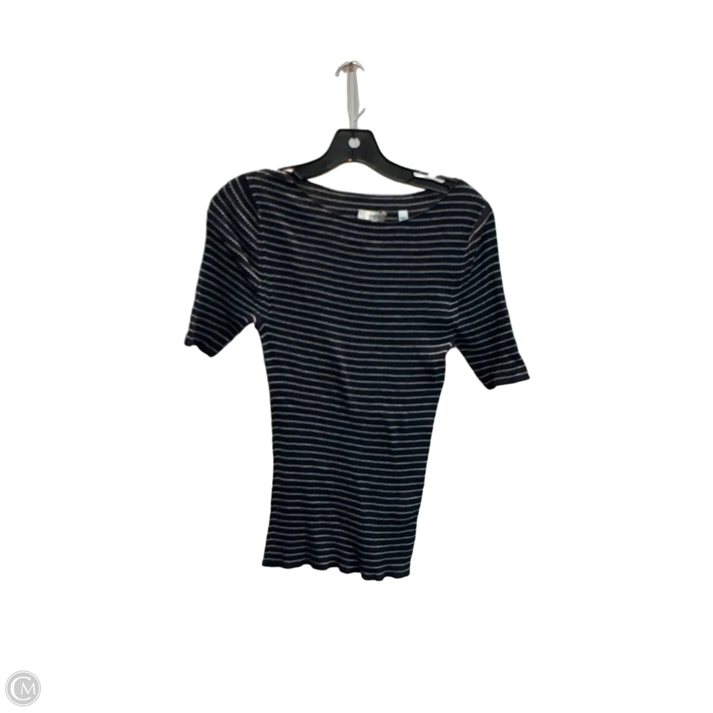 Top Short Sleeve By Vince In Striped Pattern, Size: M