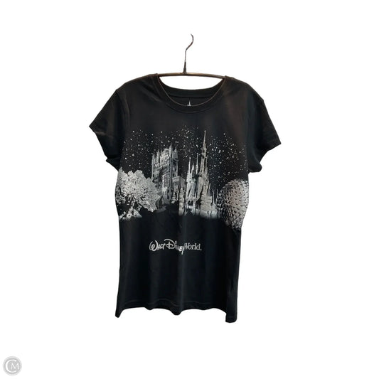 Top Short Sleeve By Disney In Black, Size: L
