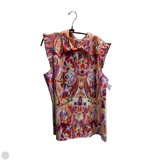 Top Sleeveless By Chicos In Multi-colored, Size: Xl