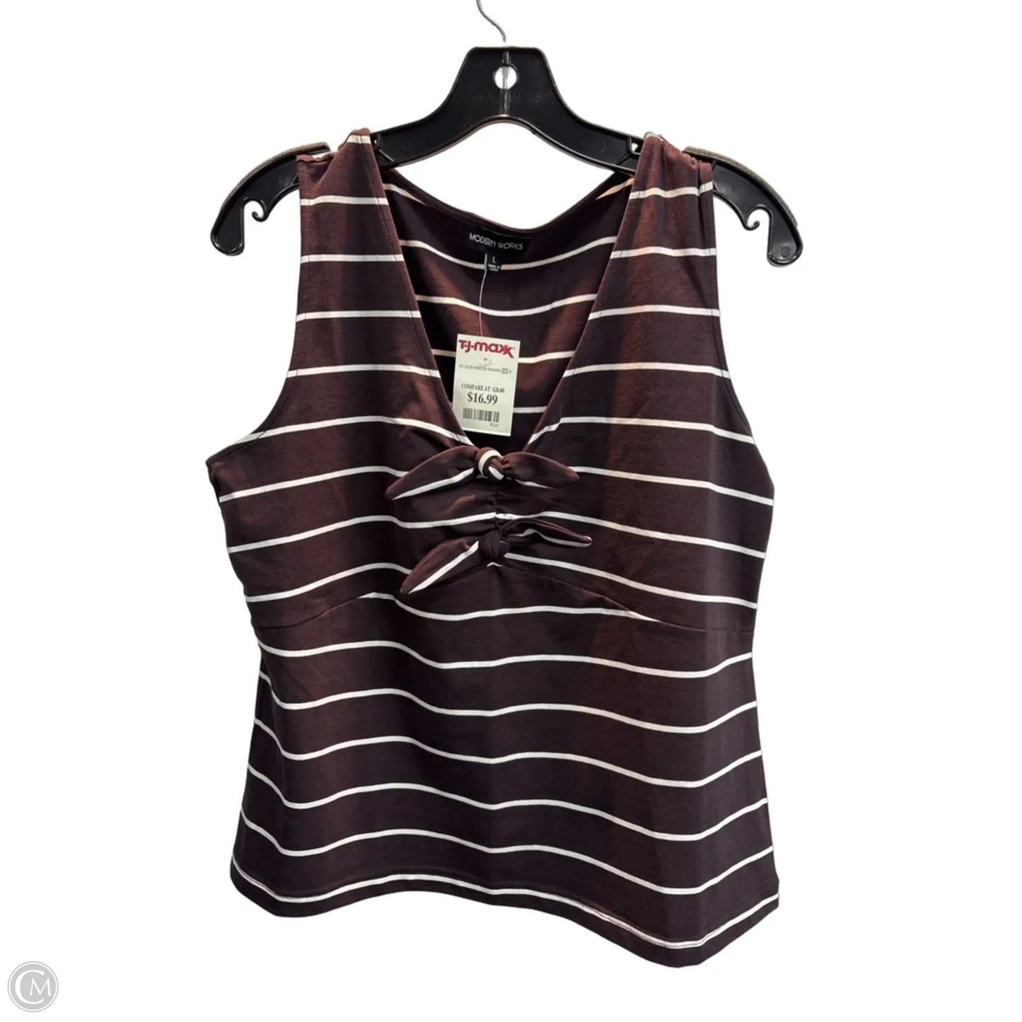 Tank Top By Modern Works In Striped Pattern, Size: L