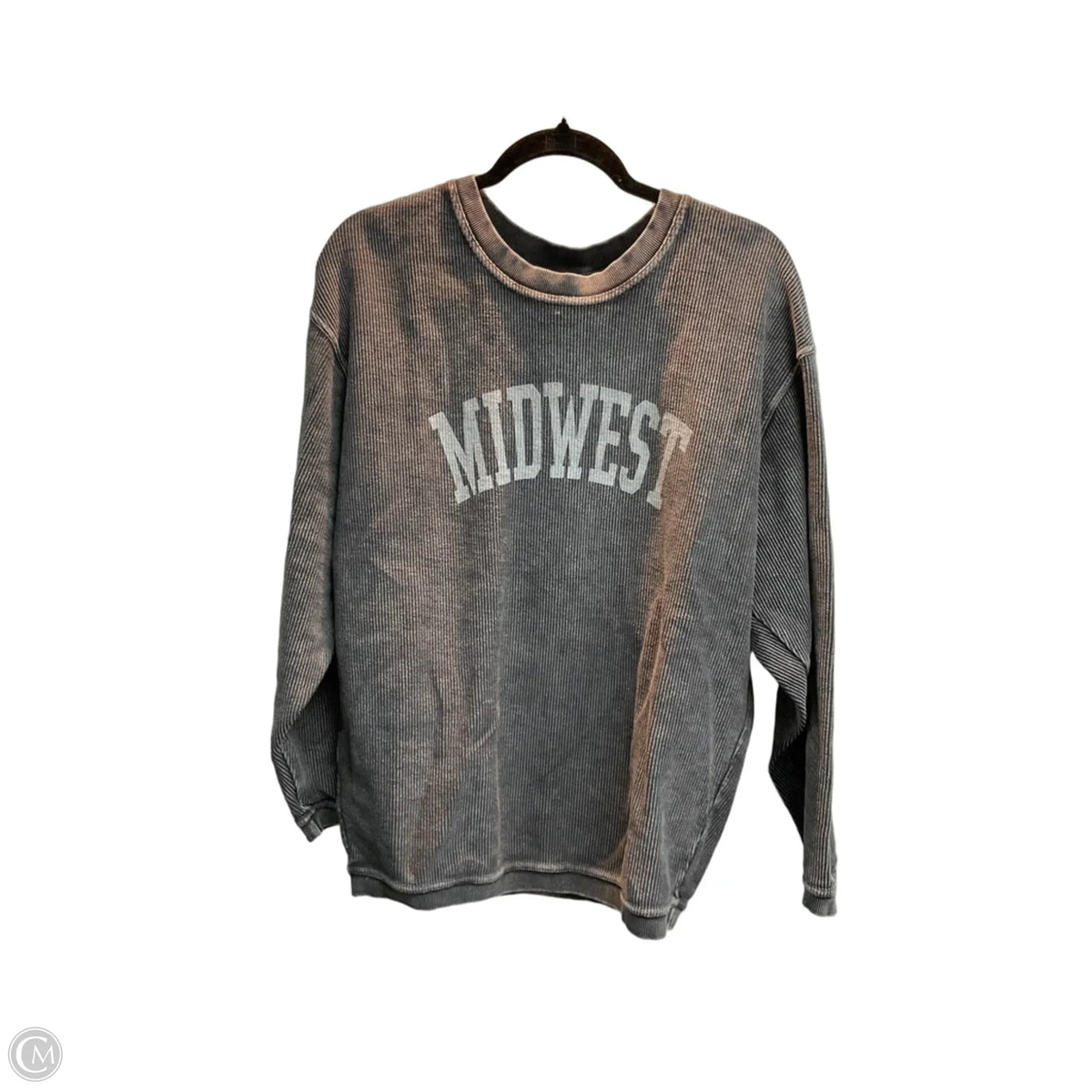 Top Long Sleeve Basic By Clothes Mentor In Grey, Size: S