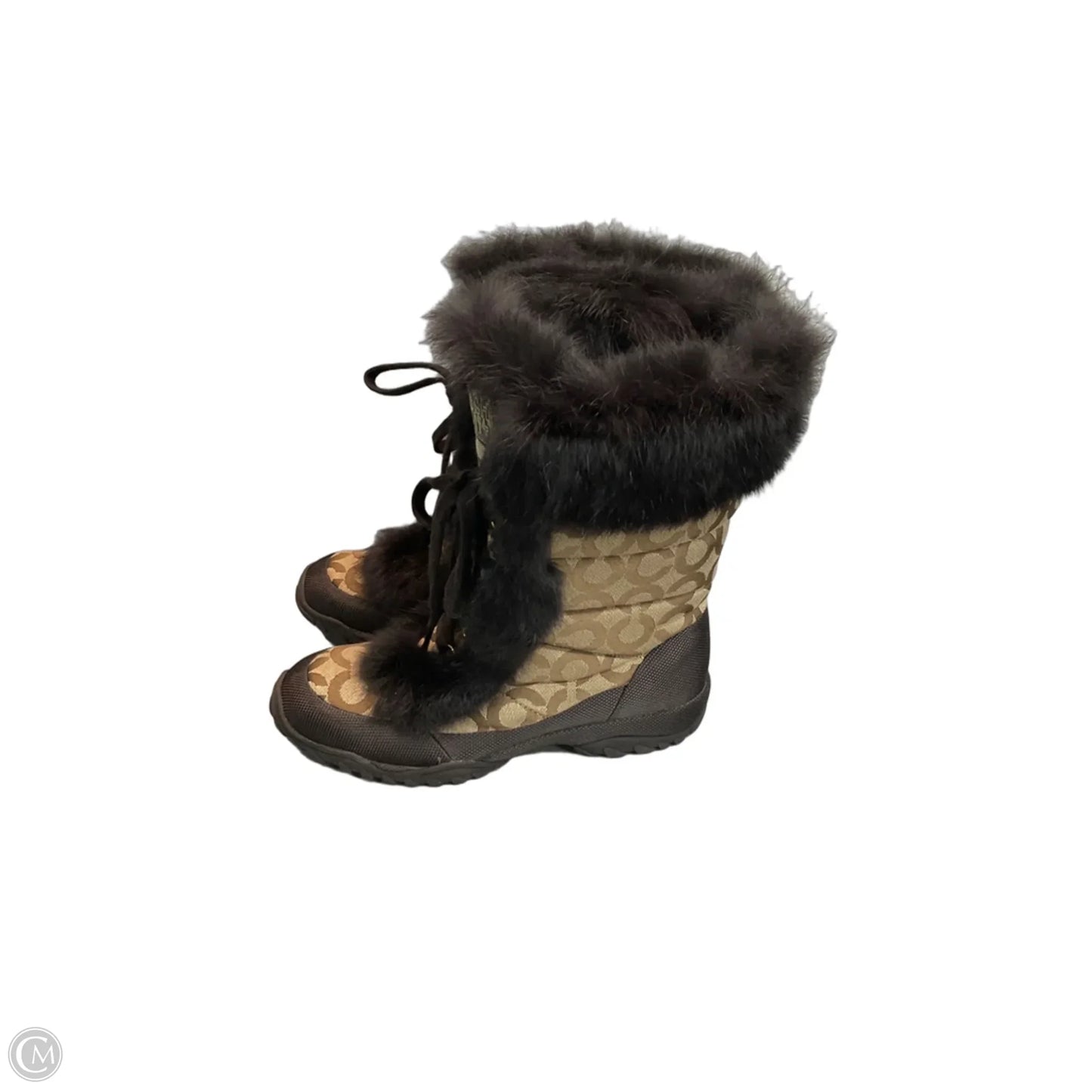 Boots Designer By Coach In Brown, Size: 9
