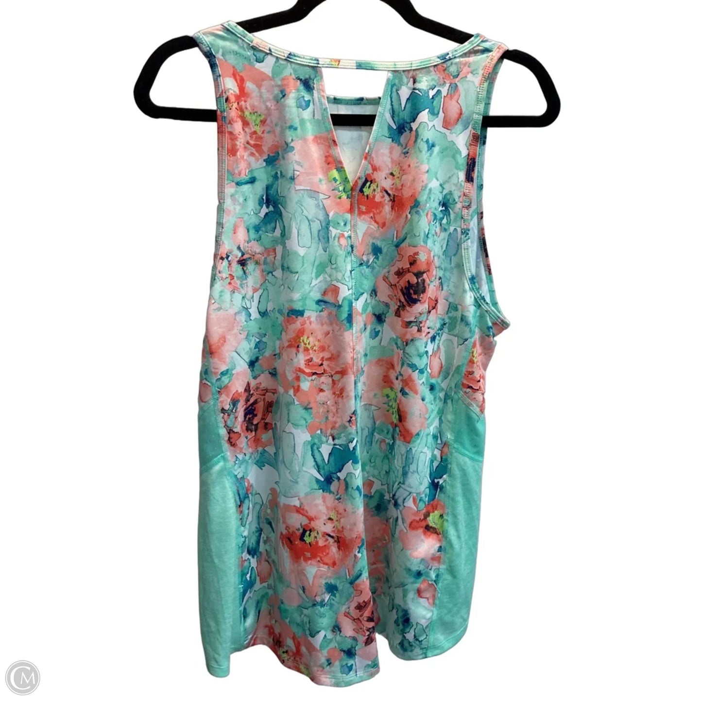 Athletic Tank Top By Tek Gear In Floral Print, Size: Xxl