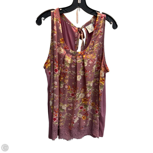 Top Sleeveless By Clothes Mentor In Purple, Size: 2x