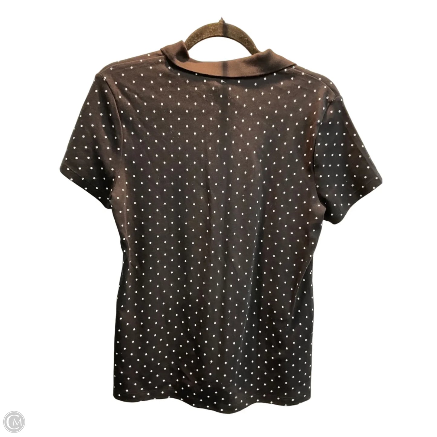 Top Short Sleeve By Croft And Barrow In Polkadot Pattern, Size: S
