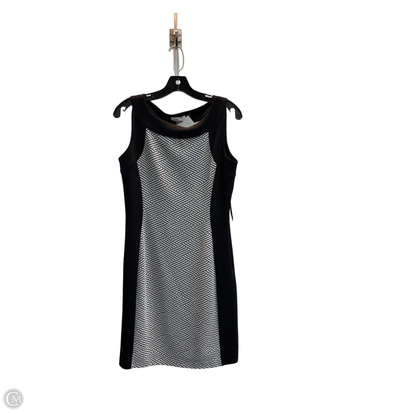 Dress Work By Calvin Klein In Black & White, Size: M